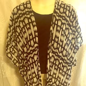 Catherine’s fringe kimono shawl cover up